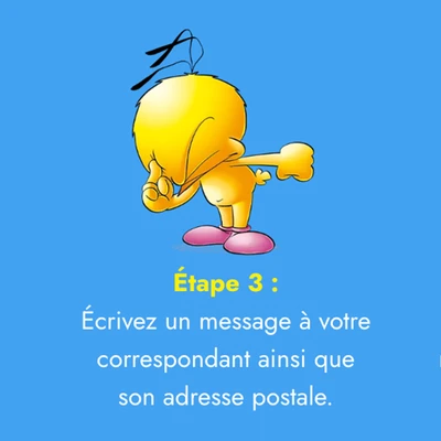 Etape 3 carte postale Le Piaf